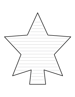 Christmas Tree Star-Shaped Writing Templates