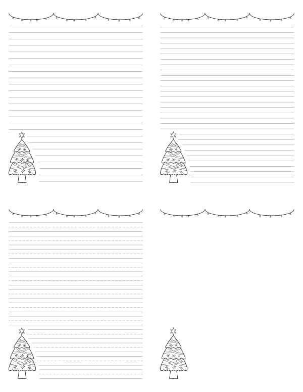 Christmas Tree Writing Templates