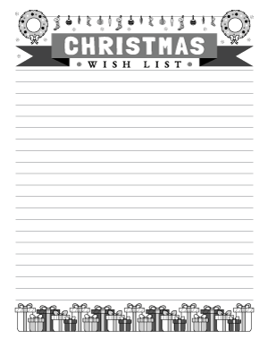 Christmas Wish List Writing Template