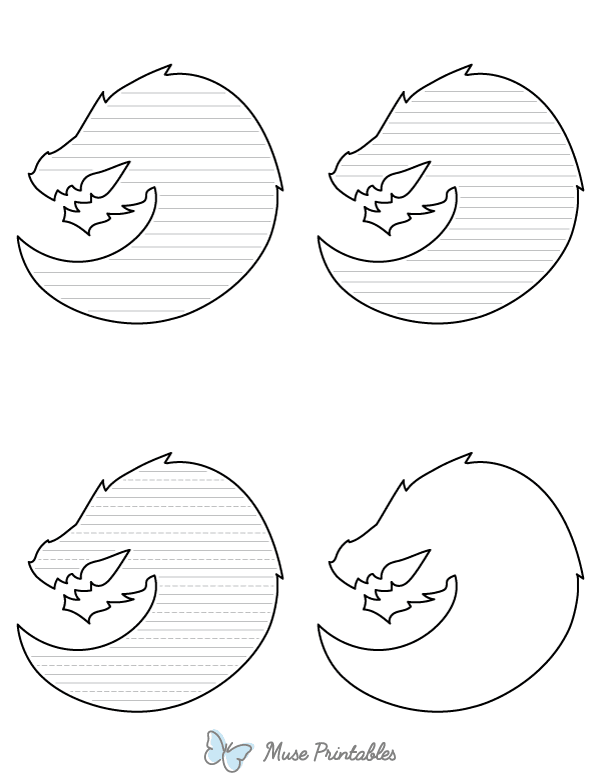 Circular Dragon Head-Shaped Writing Templates