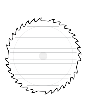 Circular Saw Blade-Shaped Writing Templates