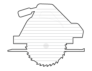 Circular Saw-Shaped Writing Templates