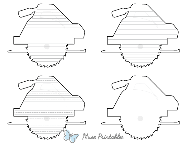 Circular Saw-Shaped Writing Templates