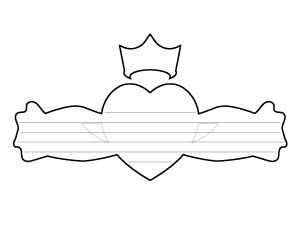 Claddagh-Shaped Writing Templates