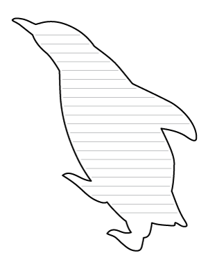 Climbing Penguin-Shaped Writing Templates