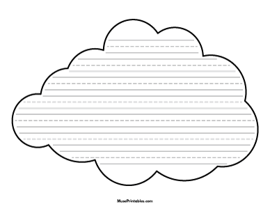 Cloud Shaped Writing Templates