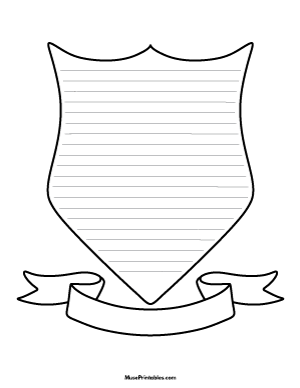 Coat Of Arms-Shaped Writing Templates