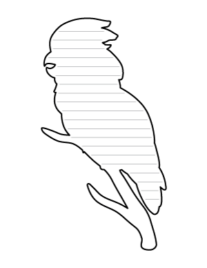 Cockatoo on Branch-Shaped Writing Templates