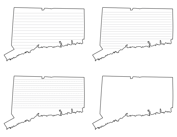 Connecticut-Shaped Writing Templates