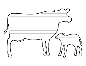 Cow and Calf-Shaped Writing Templates