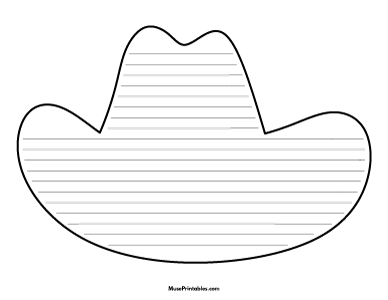Cowboy Hat-Shaped Writing Templates