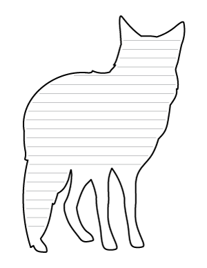 Coyote Shaped Writing Templates