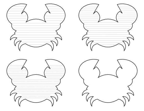 Crab-Shaped Writing Templates