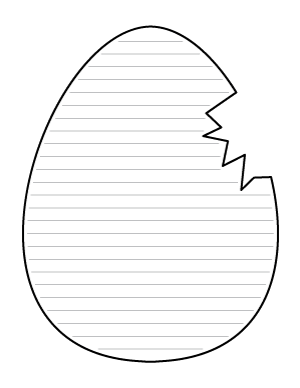 Cracked Egg Shaped Writing Templates