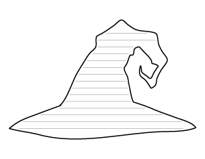 Creepy Witch Hat-Shaped Writing Templates