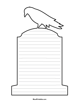 Crow and Tombstone Shaped Writing Templates