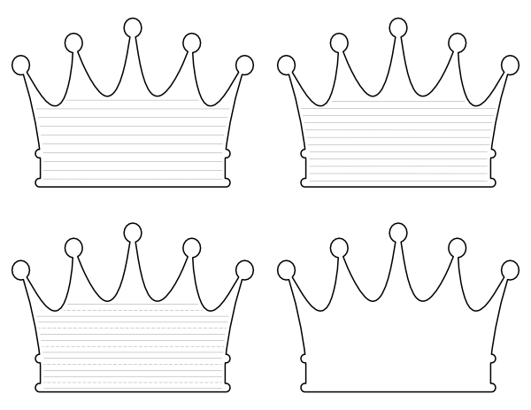 Crown-Shaped Writing Templates