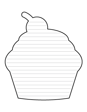 Cupcake Shaped Writing Templates