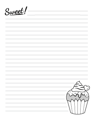 Cupcake Writing Templates