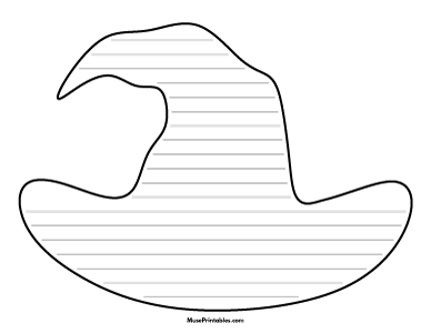 Curved Witch Hat-Shaped Writing Templates