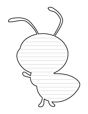 Cute Ant-Shaped Writing Templates