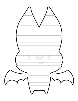 Cute Bat-Shaped Writing Templates
