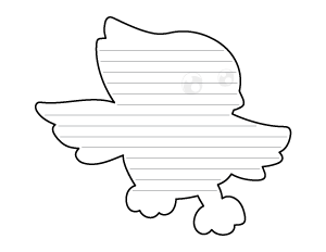 Cute Cardinal-Shaped Writing Templates