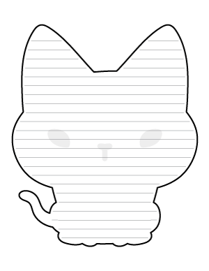 Cute Cat-Shaped Writing Templates
