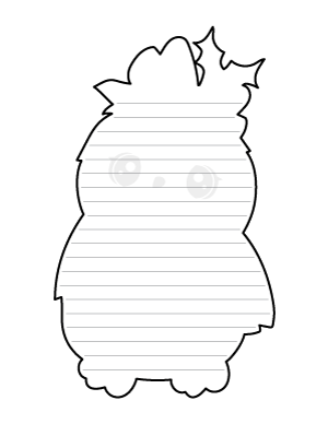 Cute Christmas Owl-Shaped Writing Templates