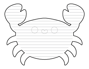 Cute Crab-Shaped Writing Templates
