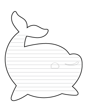 Cute Dolphin-Shaped Writing Templates