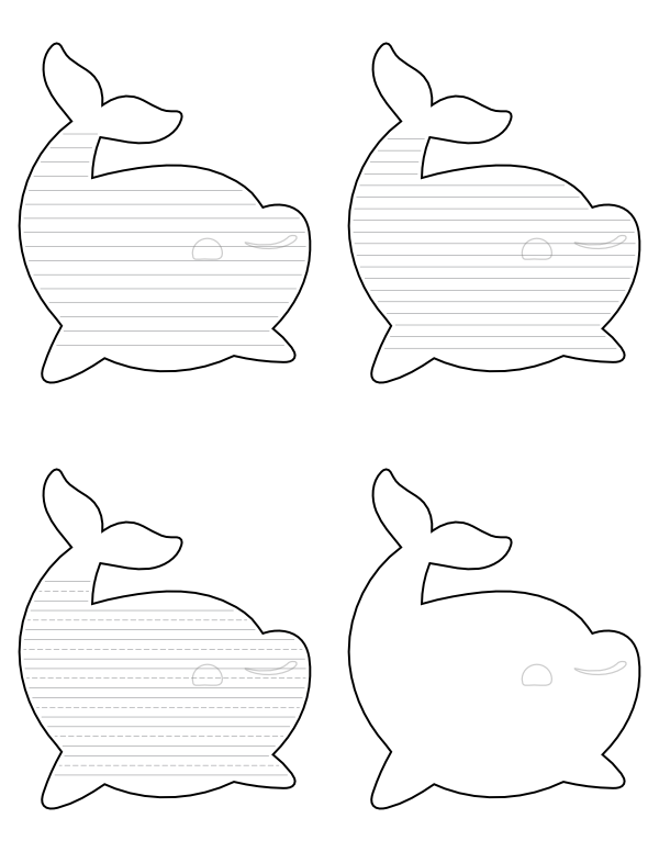 Cute Dolphin-Shaped Writing Templates
