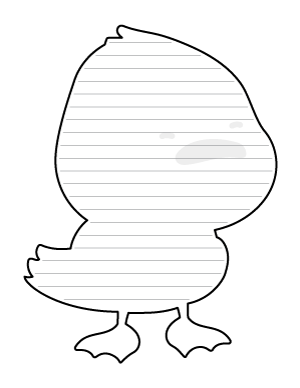 Cute Duck-Shaped Writing Templates