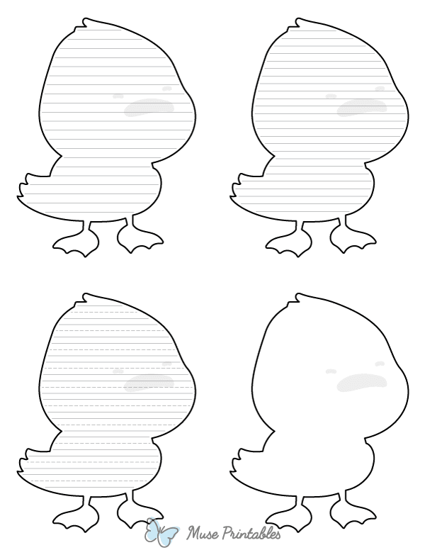 Cute Duck-Shaped Writing Templates