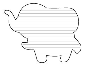 Cute Elephant-Shaped Writing Templates