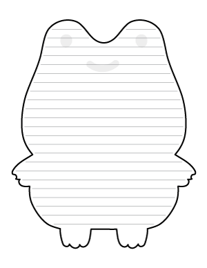 Cute Frog-Shaped Writing Templates