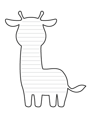 Cute Giraffe-Shaped Writing Templates