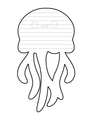 Cute Jellyfish Shaped Writing Templates