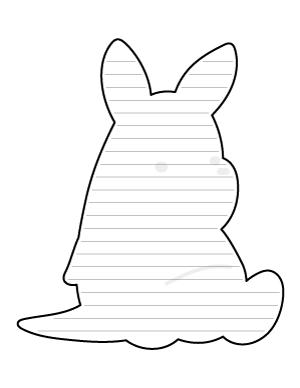 Cute Kangaroo-Shaped Writing Templates