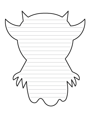 Cute Monster Shaped Writing Templates