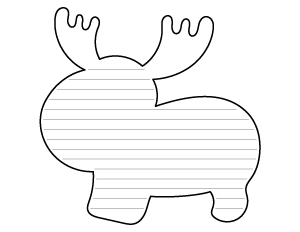 Cute Moose-Shaped Writing Templates