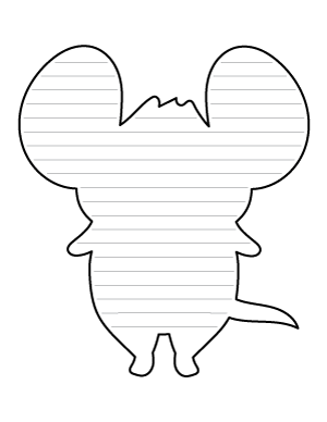 Cute Mouse-Shaped Writing Templates