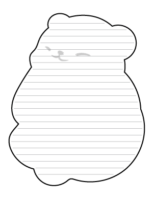 Cute Polar Bear-Shaped Writing Templates