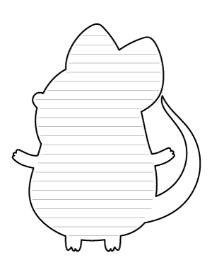 Cute Rat Shaped Writing Templates