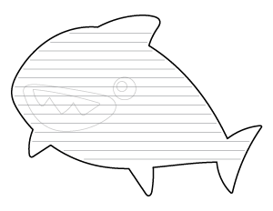Cute Shark-Shaped Writing Templates