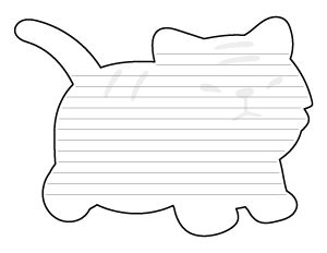Cute Tiger-Shaped Writing Template