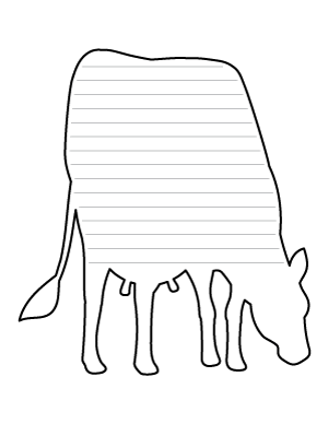 Dairy Cow-Shaped Writing Templates