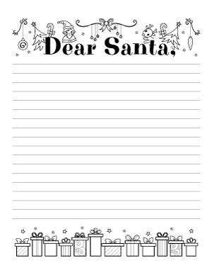 Dear Santa Writing Templates