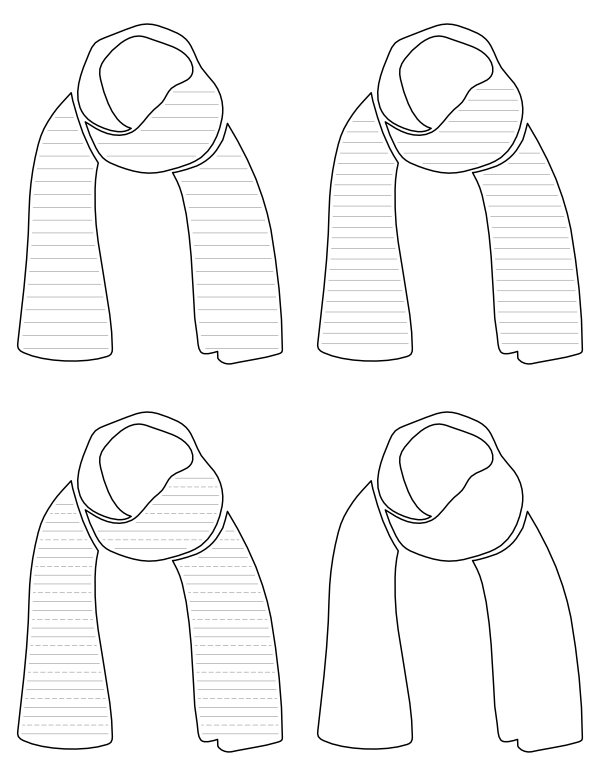 Detailed Scarf-Shaped Writing Templates