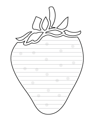 Detailed Strawberry-Shaped Writing Templates